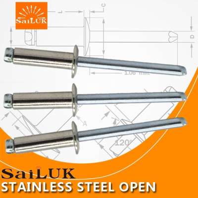 Hot sale stainless steel standard pop open blind rivet