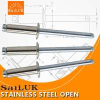 Hot sale stainless steel standard pop open blind rivet